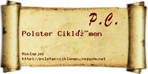 Polster Ciklámen névjegykártya